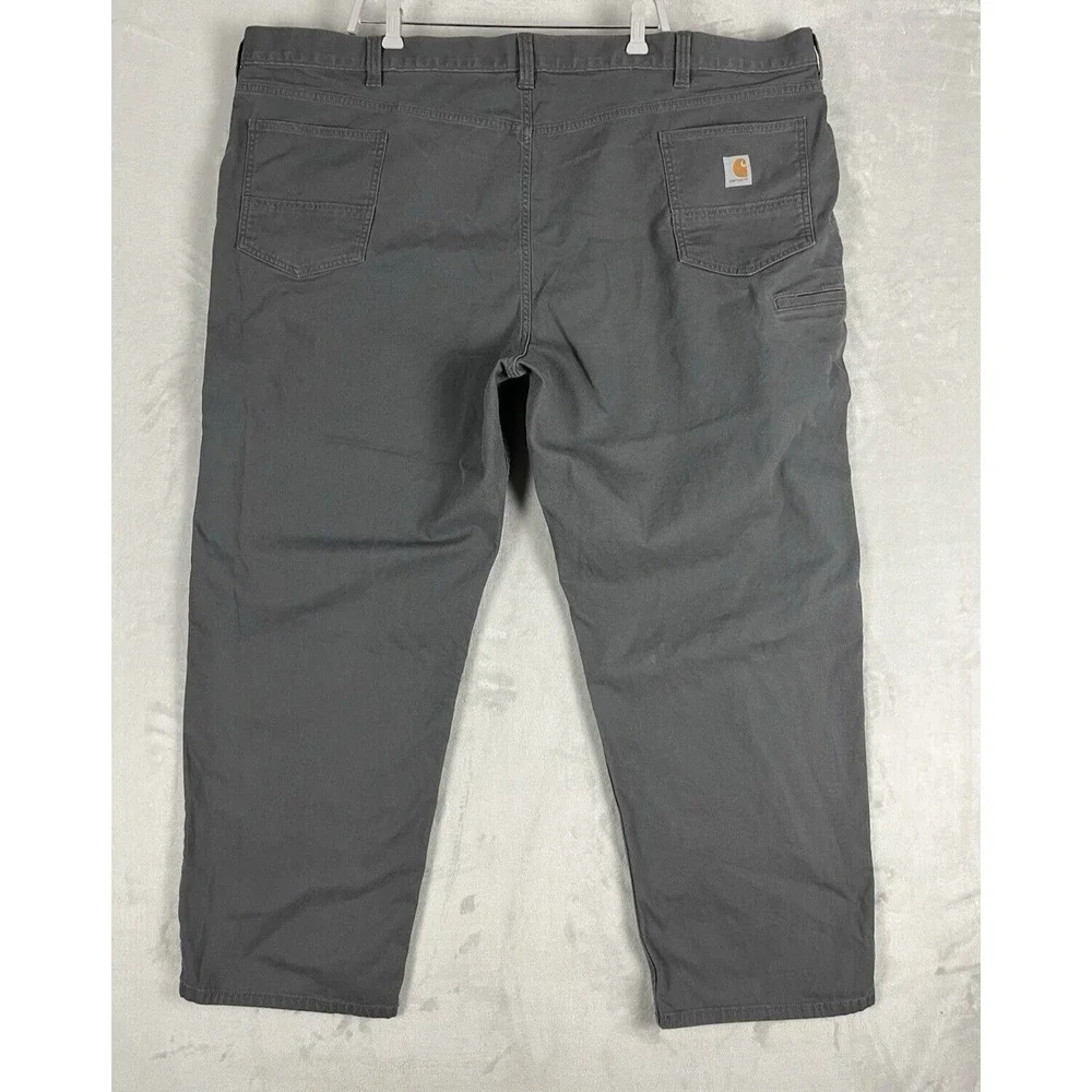 Carhartt Pants Men 52x32 Gray Rugged Flex Relaxed Fit Canvas 5 Pocket Workwear